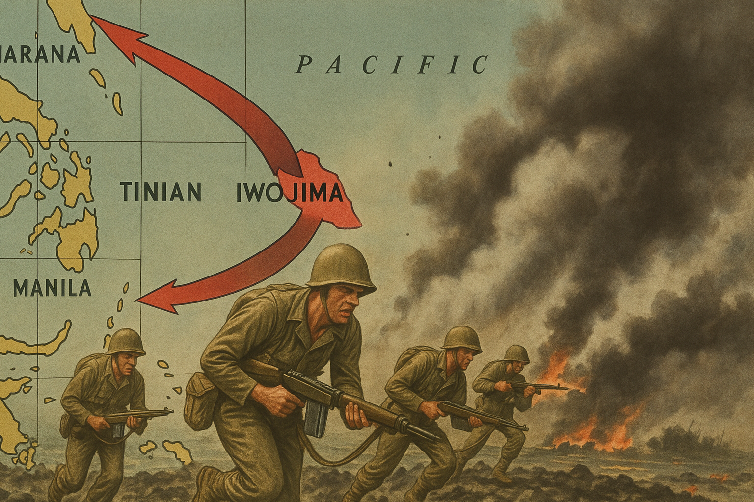 To the shores of Iwo Jima